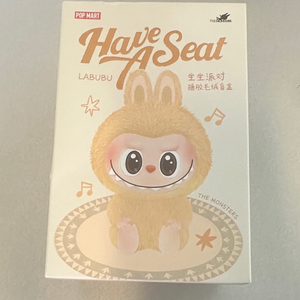 Pop Mart Labubu Have A Seat Plush Toy - Cream